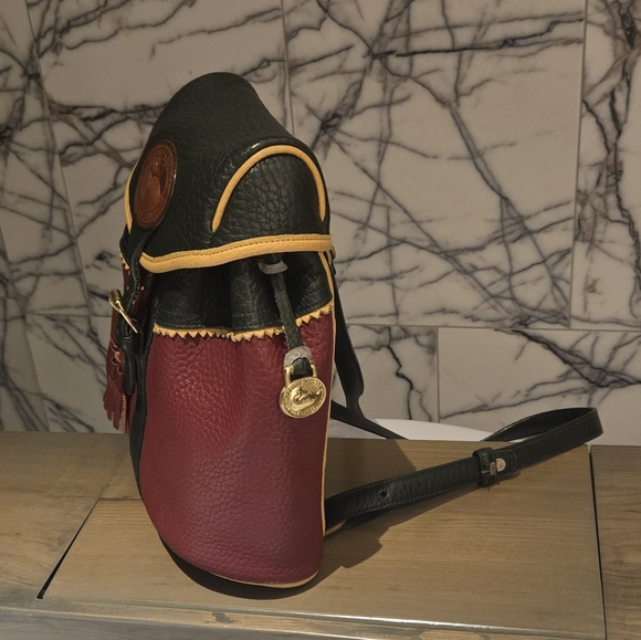 Dooney & Bourke awl Teton MultiColor Red Backpack All Weather Leather Green H512 - Picture 2 of 16